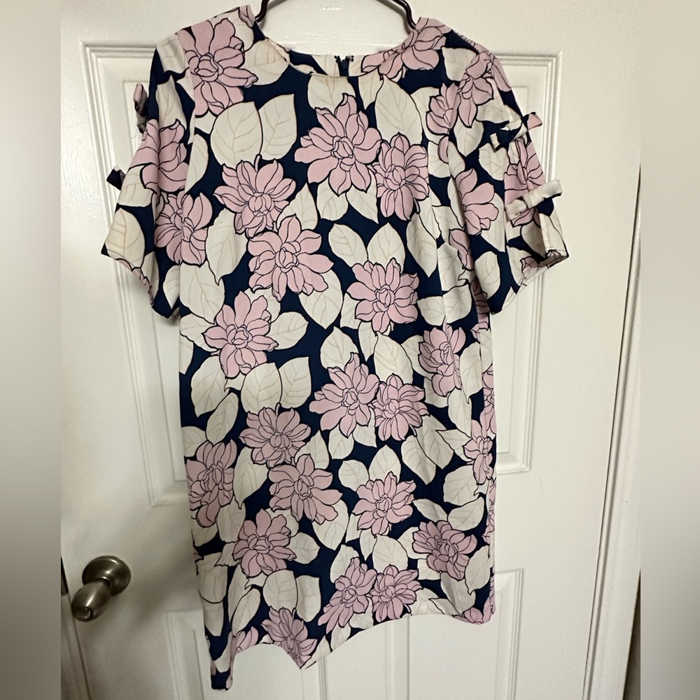 Ann Taylor Factory Lilac/Navy/White Floral Dress